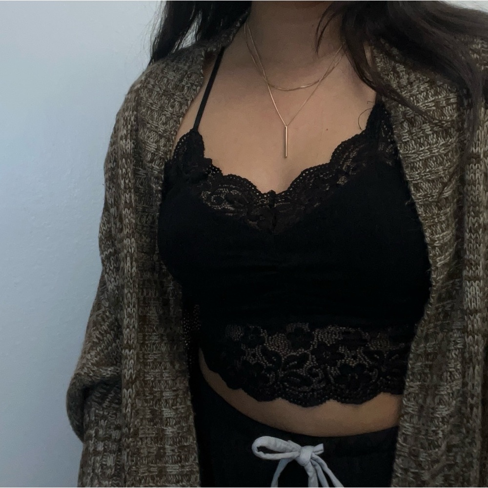 Brown cardigan
